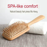 فرشاة شعر خشبية مضادة للتشابك