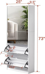 خزانة أحذية مع مرآة طولية