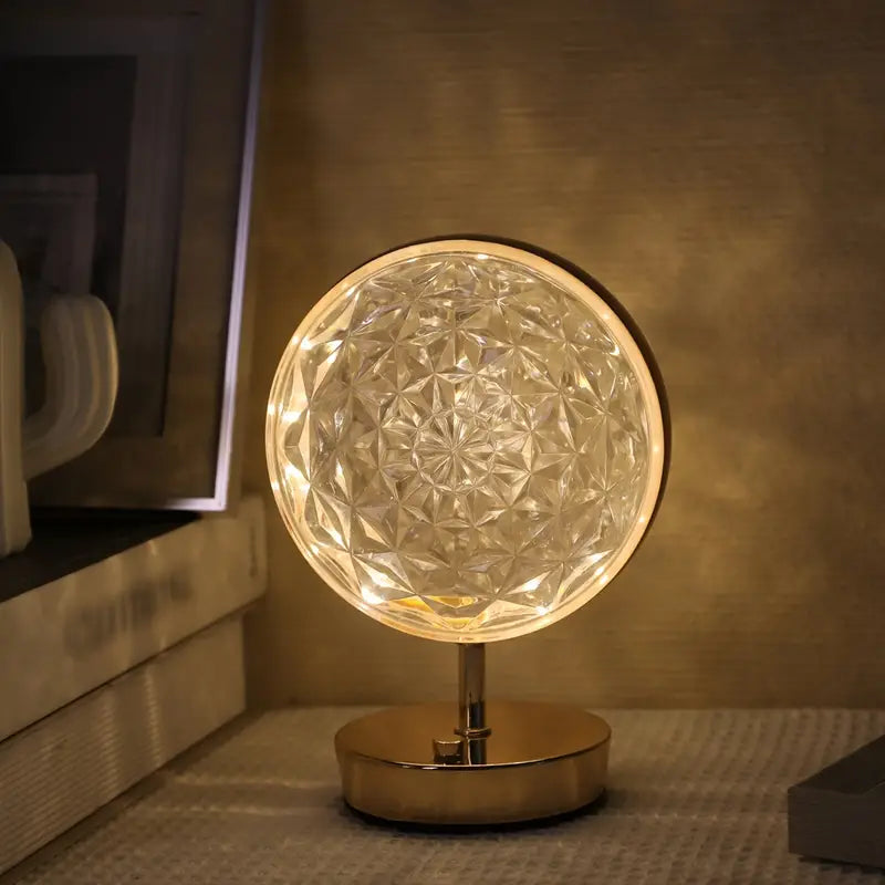 مصباح طاولة على شكل ندفة ثلجية