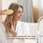 فرشاة شعر بيضاوية من الخيزران