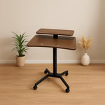 طاولة كمبيوتر خشبية متحركة