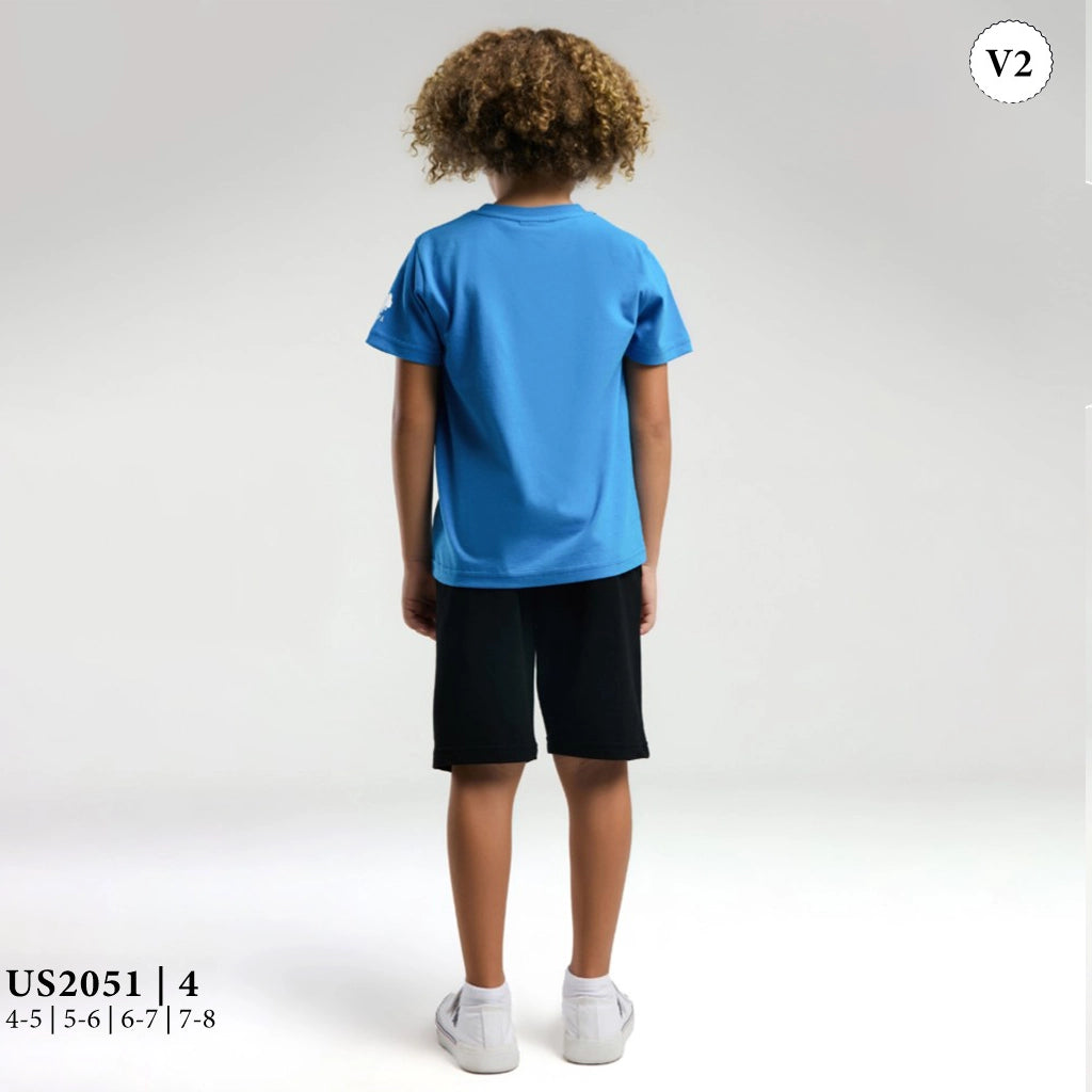 طقم ولادى بكنزة مطبوعة