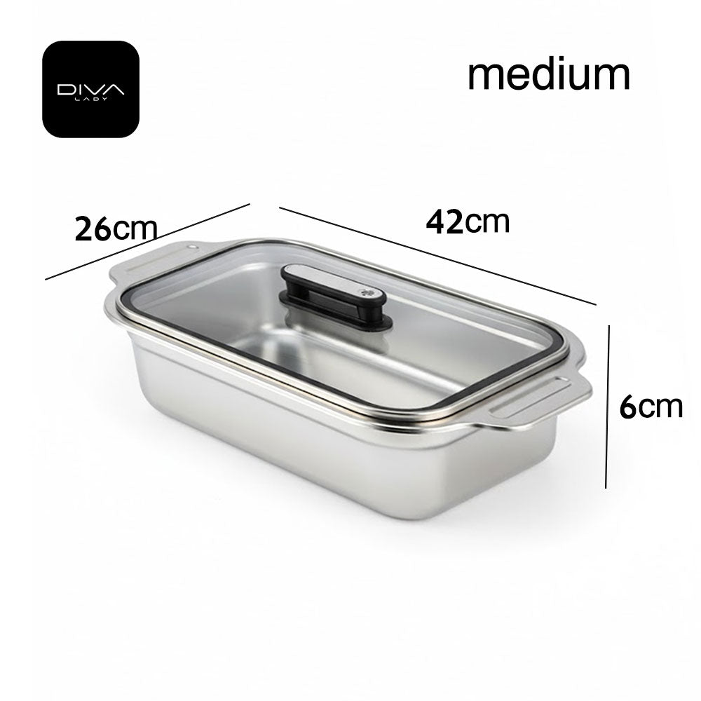 حافظة طعام ستيل بتصميم عملي