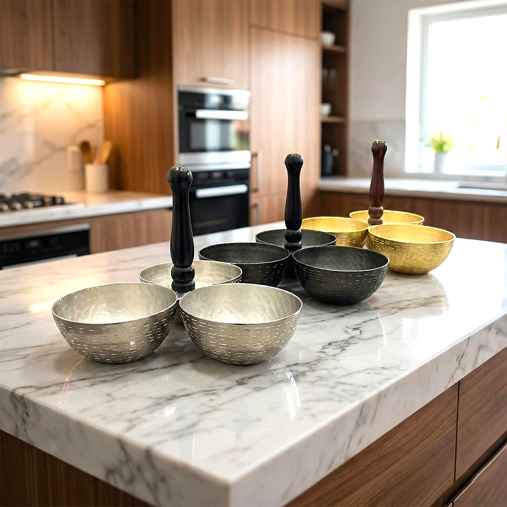 وعاء تقديم ثلاثي