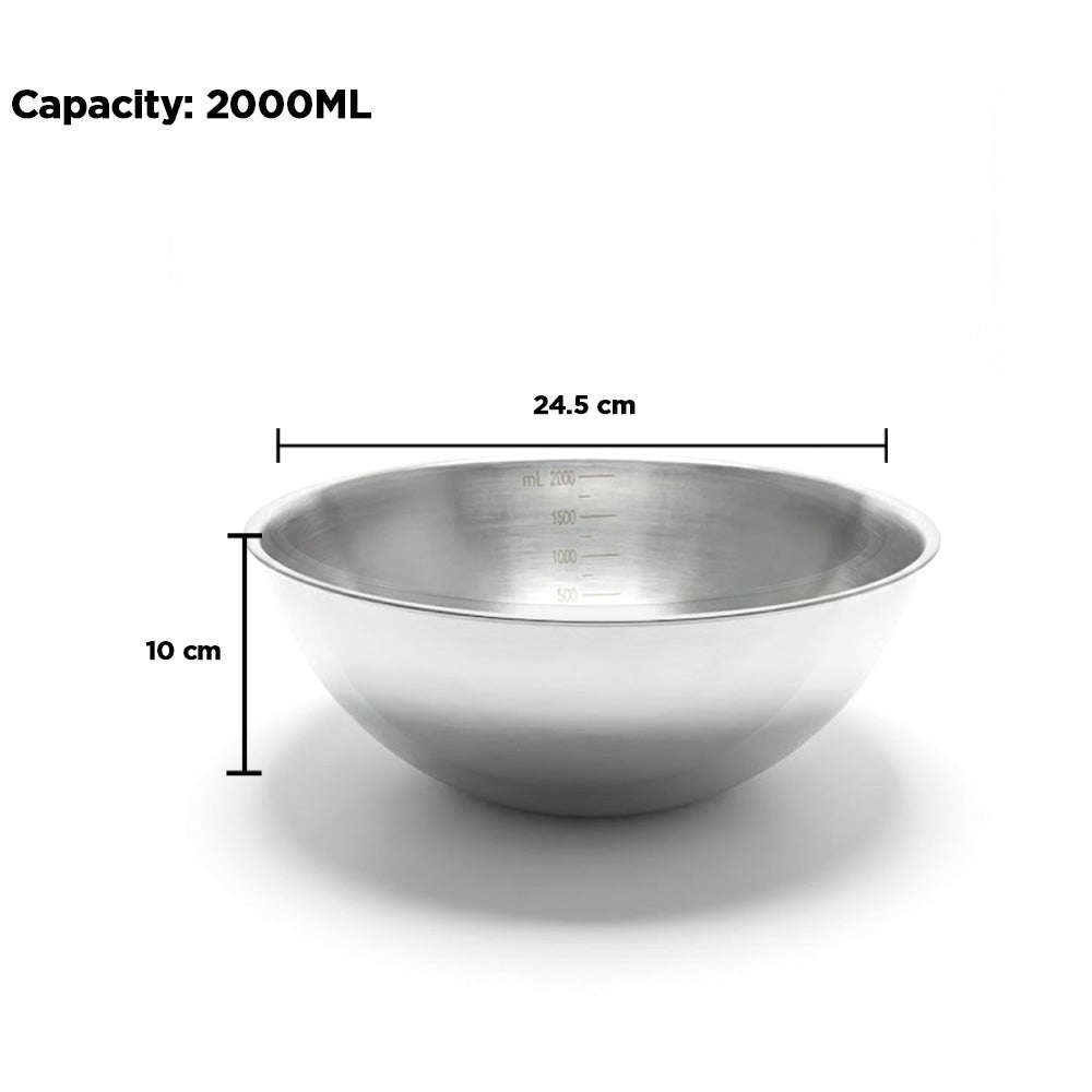 وعاء خلط مزود بعلامات قياس