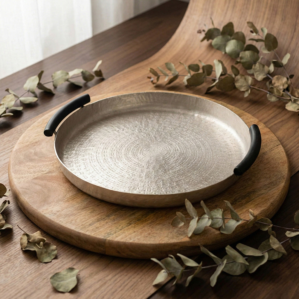 صينية تقديم دائرية وسط