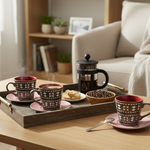 طقم فناجين بتصميم كامل