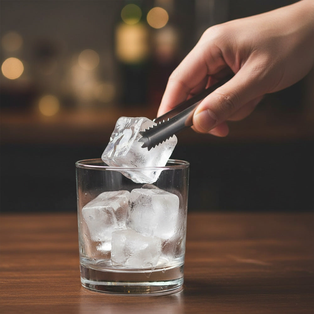 ملقط ثلج من الفولاذ المقاوم للصدأ مع أسنان