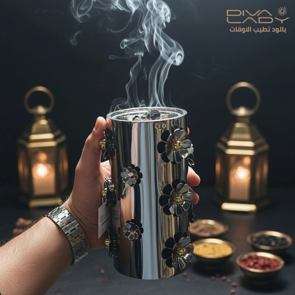 مبخرة فاخرة معدنية بزخارف