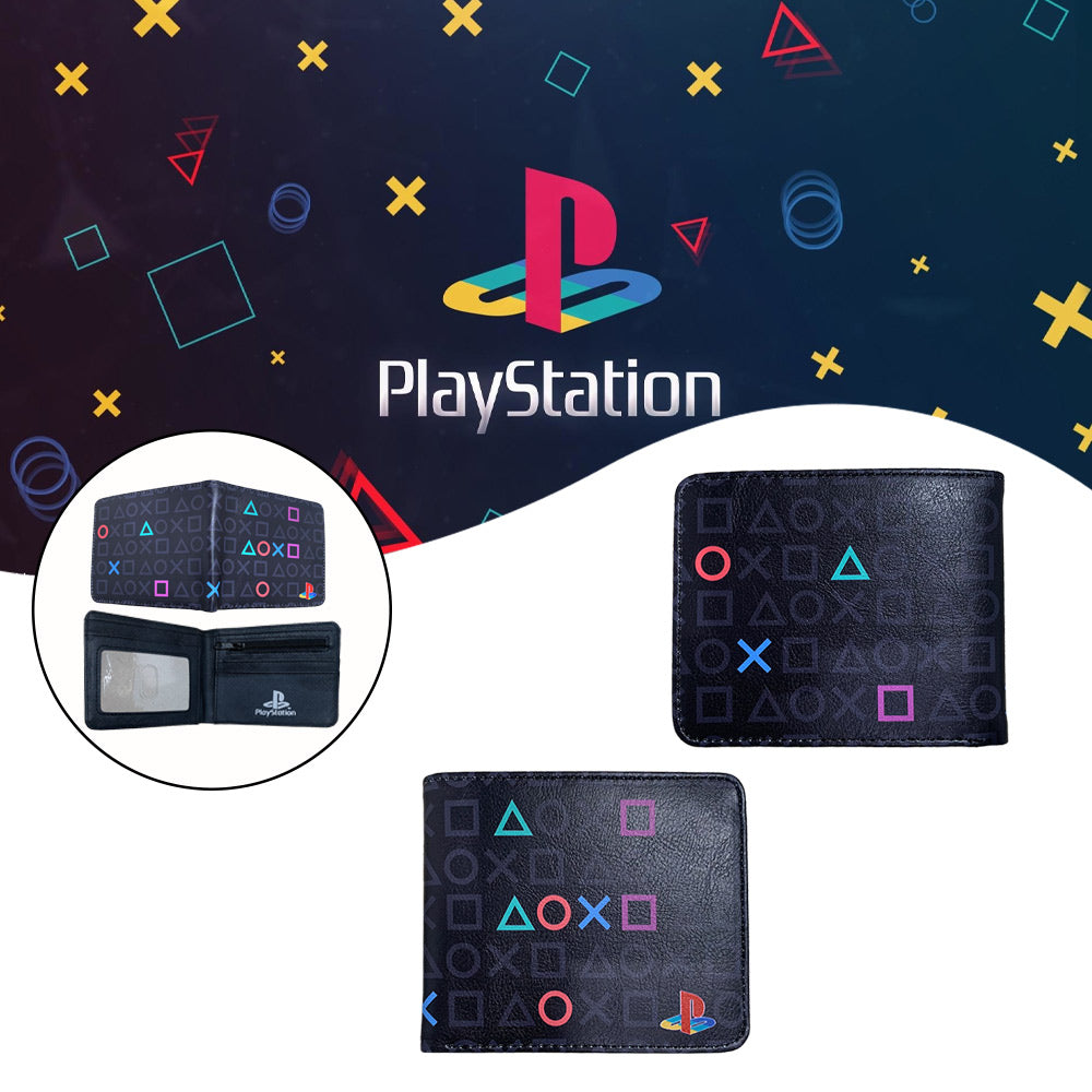محفظة جلد PU مطبوعة على شكل زر بلاي ستيشن 17