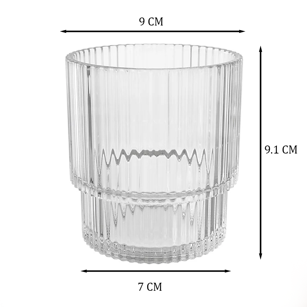 طقم أكواب زجاجية منقوشة