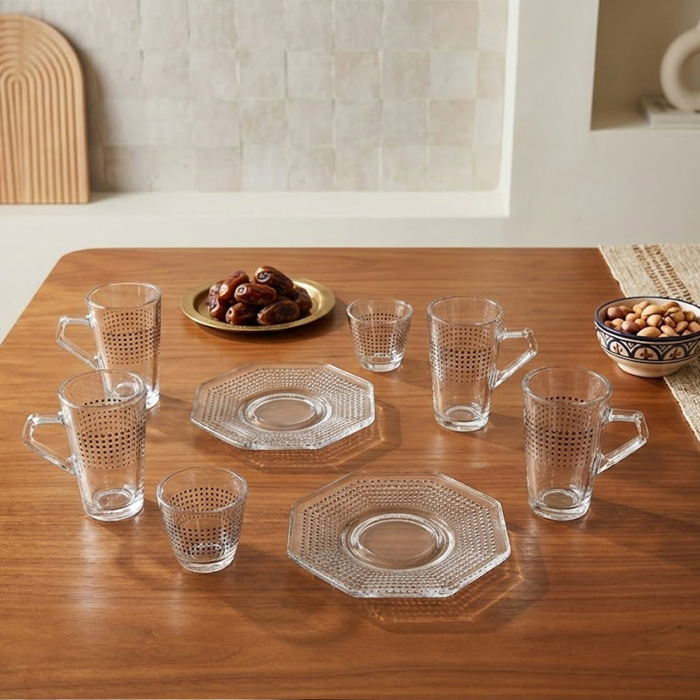 طقم استكانة وفنجان 18قطعة