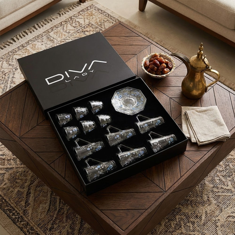 طقم استكانة وفنجان 18قطعة