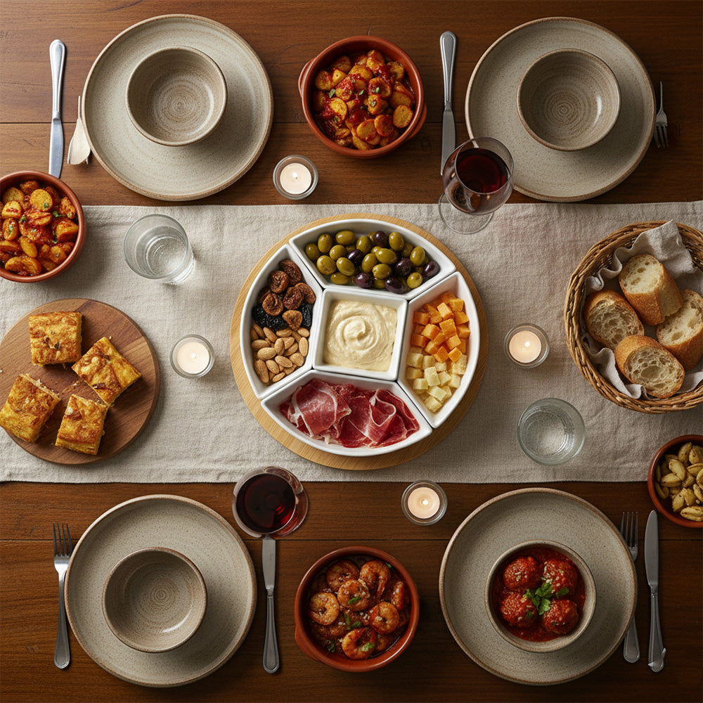 طبق ليزي سوزان للوجبات الخفيفة من الخيزران