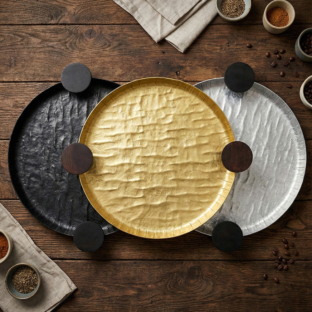 صينية تقديم مستديرة- كبير