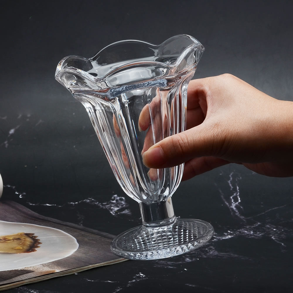 كوب آيس كريم زجاجي كلاسيكي 3*185 مل