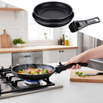 طقم مقلاة بمقبض قابل للفصل