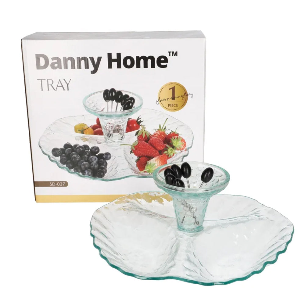 صينية تقديم زجاجي