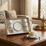 طقم فناجين وصحون قهوة 12 قطعة