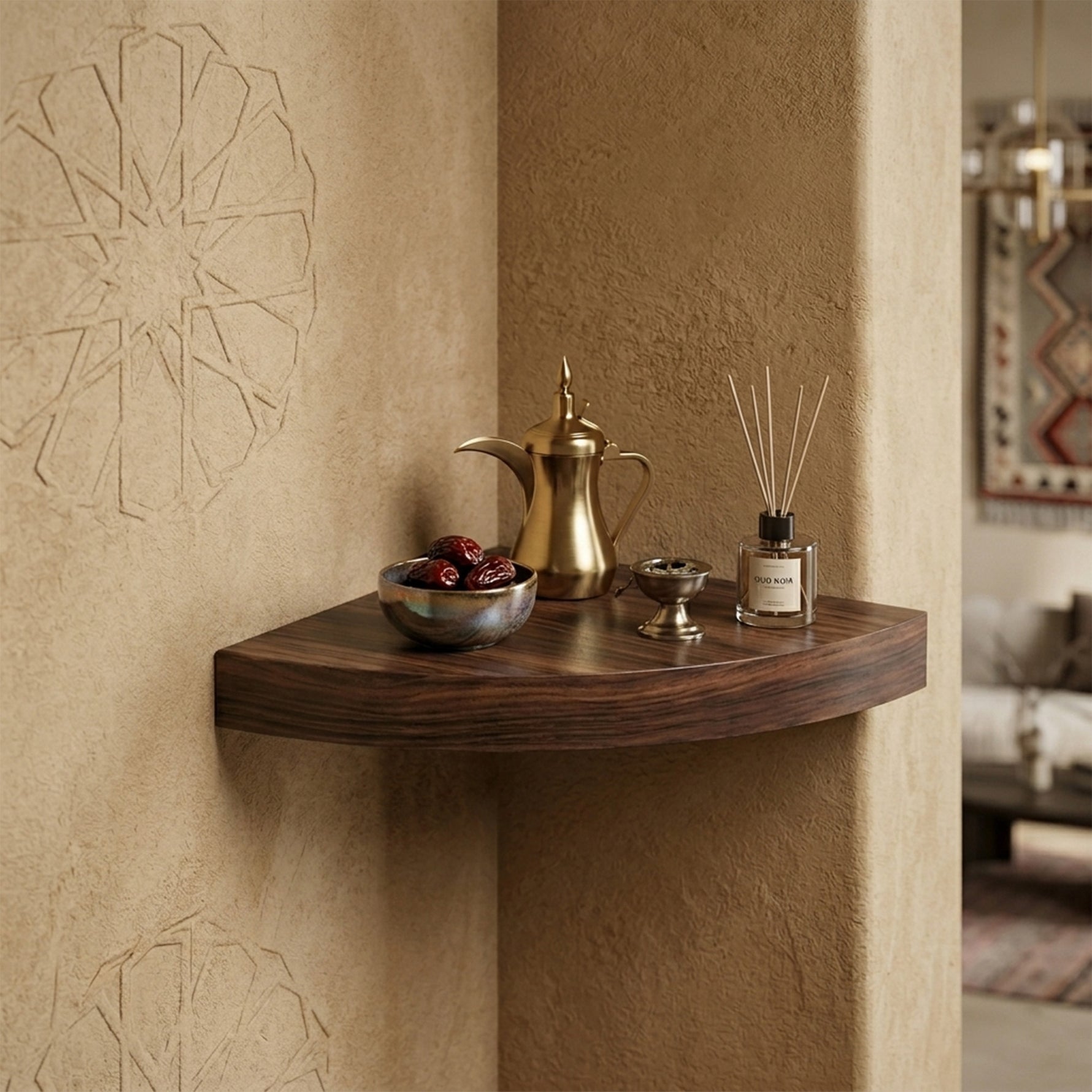رف زاوية حائط - قطعة واحدة