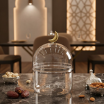 غرشة زجاجية بغطاء هلال