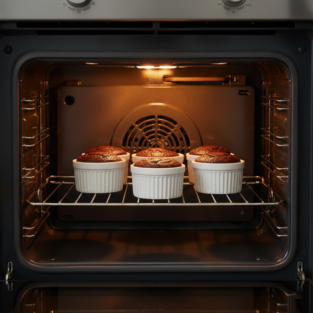 طبق كيك أبيض رامكين 4 قطع 160 مل