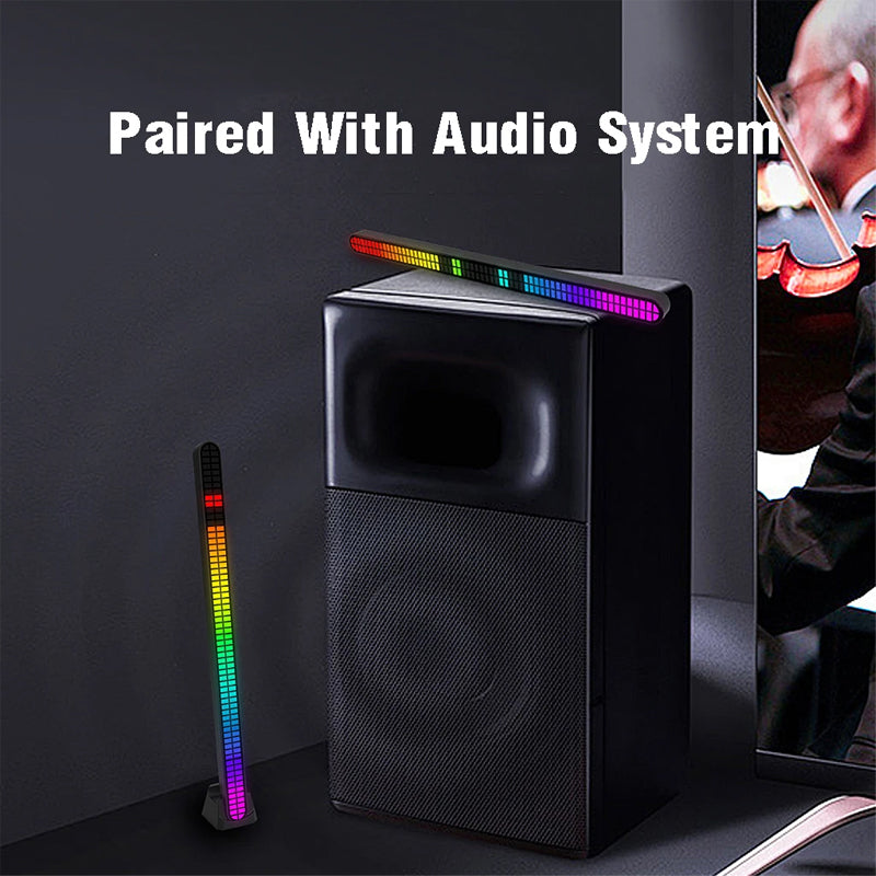 ضوء إيقاعي لاسلكي للتحكم بالصوت RGB،