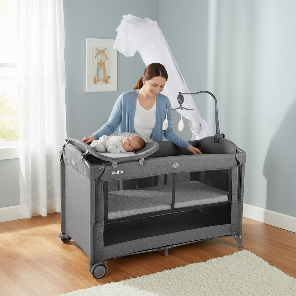 سرير متعدد الوظائف مع حباسة