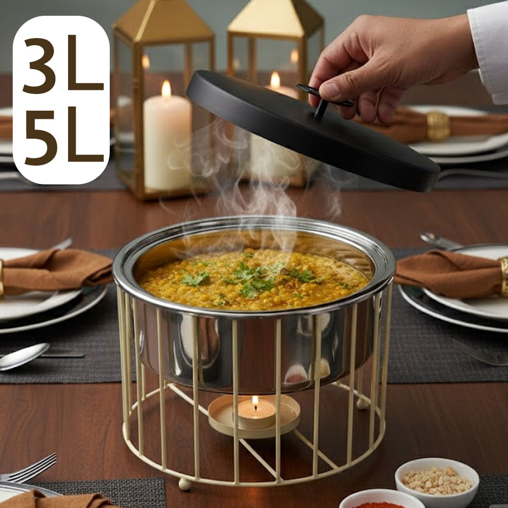 سخان طعام ستيل فاخر / أسود