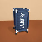 سلة غسيل ذات حجرة واحدة مع غطاء، المقاس: ارتفاع 65 × عرض 35 × طول 35