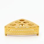 صينية تقديم معدنية بنقوش هندسية