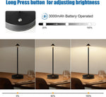 مصابيح طاولة LED لاسلكية قابلة لاعادة الشحن