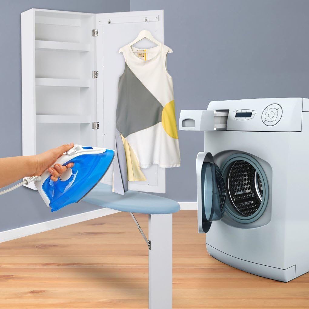 لوح مُنظم مع خزانة تخزين ومرايا