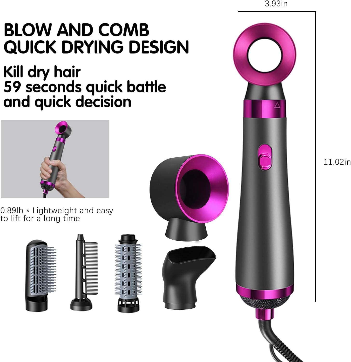 مجفف الشعر السريع مع مستويات