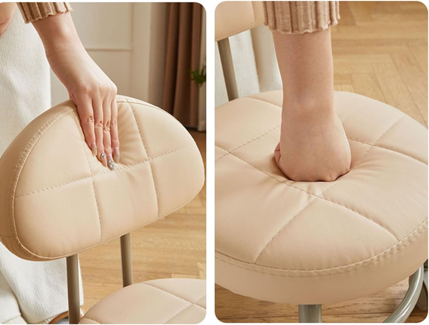 كرسي دوار منخفض مع عجلات