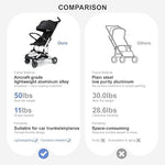 عربة أطفال خفيفة الوزن بمظلة كبيرة