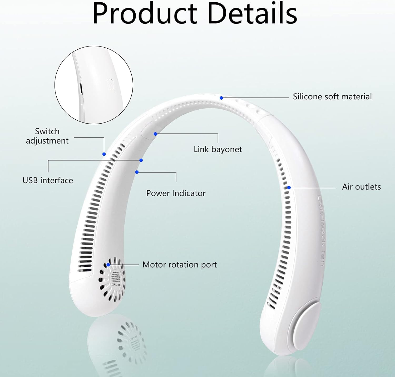 مروحة رقبة محمولة من ARCTIC AIR قابلة للشحن