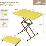 طاولة جانبية محمولة قابلة للطي (أصفر)