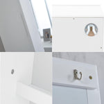 لوح مُنظم مع خزانة تخزين ومرايا