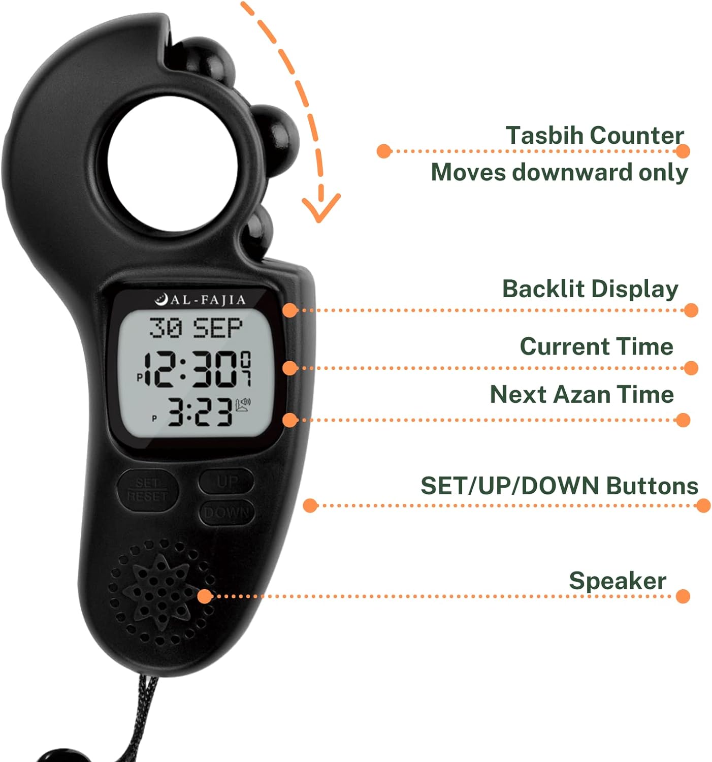 ‏عداد تسبيح-ساعة-مأذان‏ للصلاة