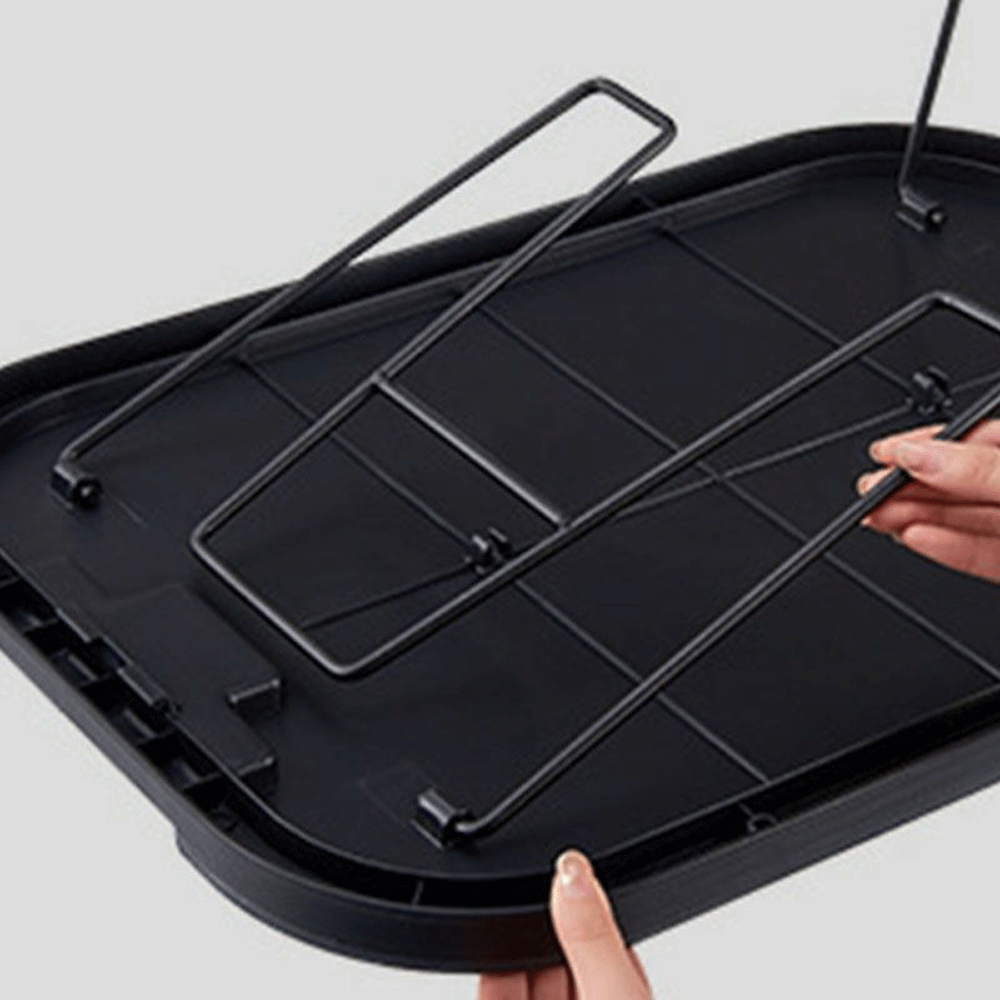 سلة قابلة للطي مع طاولة خشبية متعدد الاستخدام