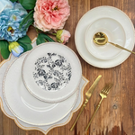 طقم أطباق مائدة فاخر 24 قطعة