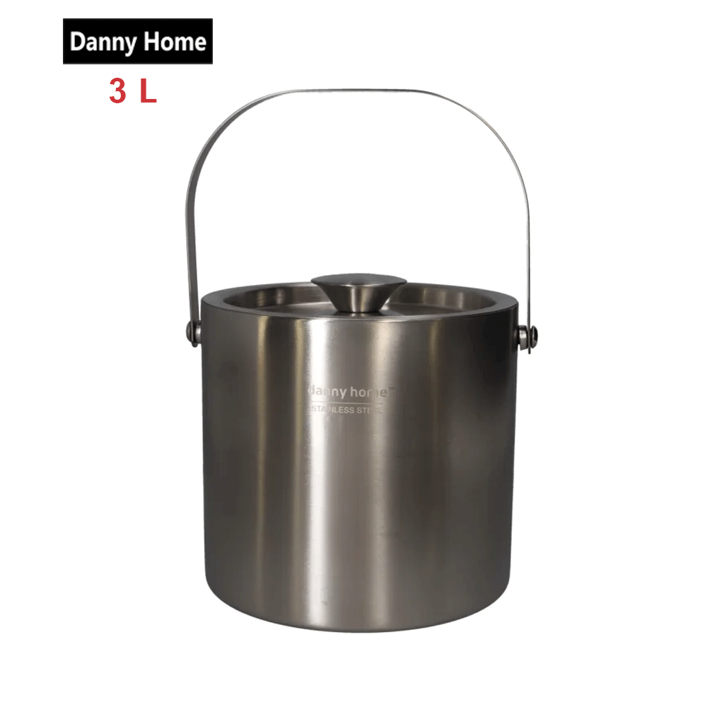 دلو ثلج مزدوج الجدار مع غطاء