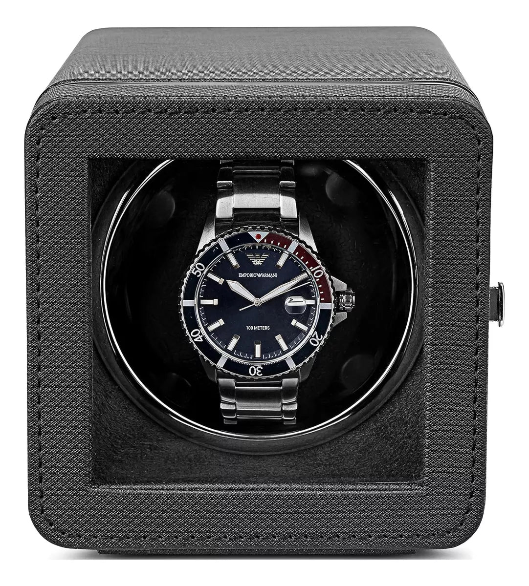 صندوق ساعة من الجلد دوران تلقائي