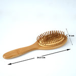 فرشاة شعر بيضاوية من الخيزران