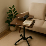 طاولة كمبيوتر خشبية متحركة