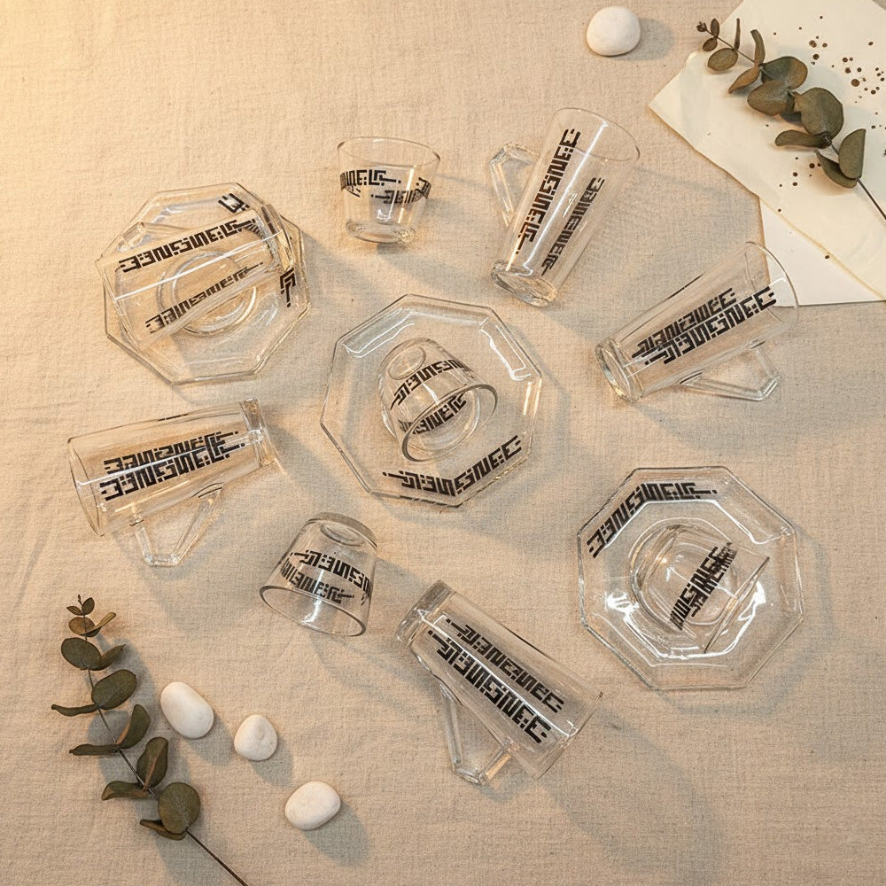 طقم استكانة وفنجان 18قطعة