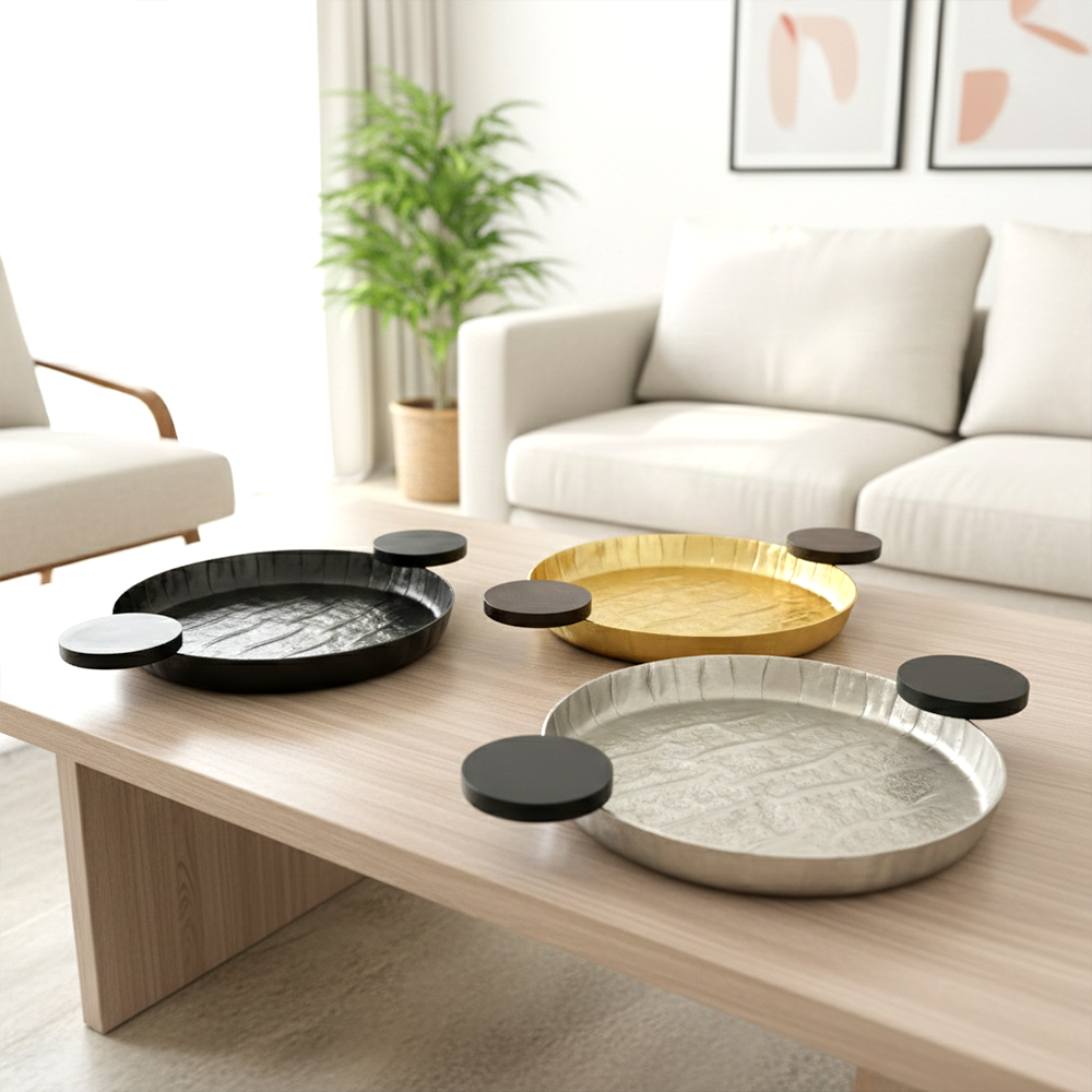 صينية تقديم دائرية صغيرة