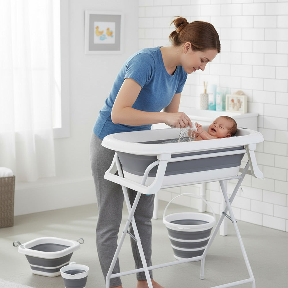 مجموعة حمام الأطفال القابلة للطي