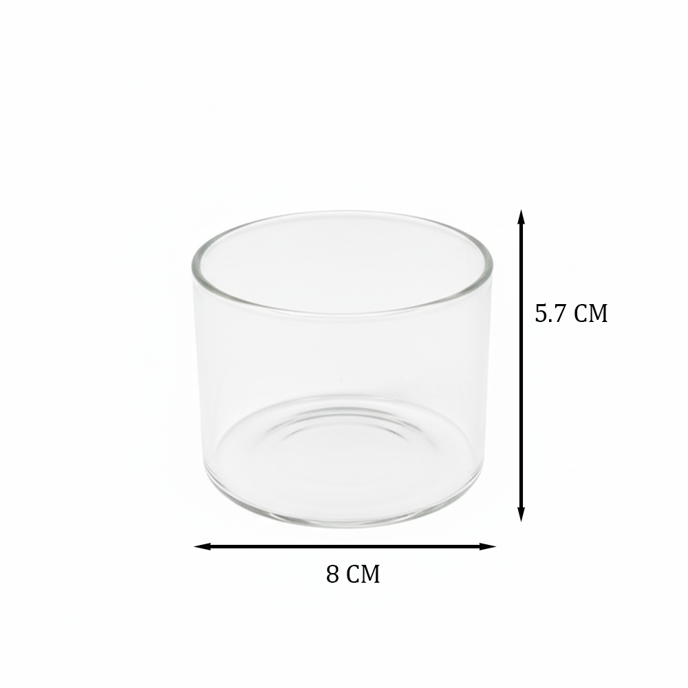 طقم أكواب تقديم زجاجية شفافة 4 قطع (245 مل)